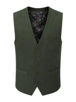 Skopes Dorsey Suit Corduroy Waistcoat Green