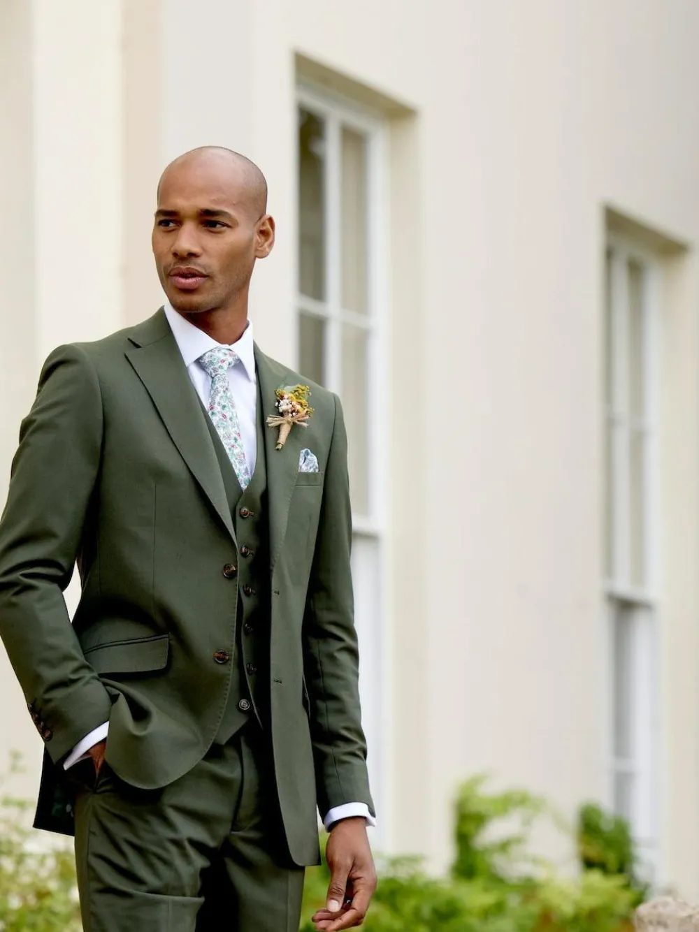 Skopes Green Tailored Fit Harvey Suit: Jacket^ Suits & Tuxedos