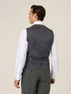 Skopes Grey Cassius Stripe Suit Waistcoat^ Vests