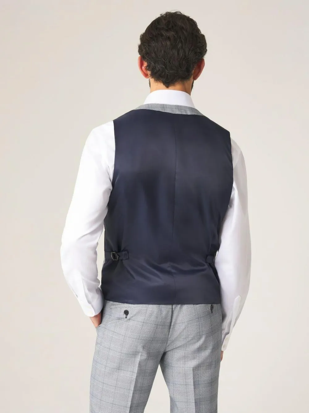 Skopes Double Breasted Double Breasted Scoop Anello Suit Waistcoat Grey