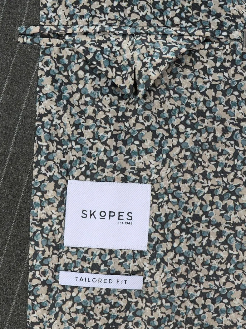 Skopes Grey Double Breasted Cassius Tailored Fit Stripe Suit Jacket^ Grey Suits|Suits & Tuxedos