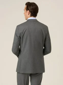 Best Skopes Grey Liston Tailored Fit Flannel Suit Jacket