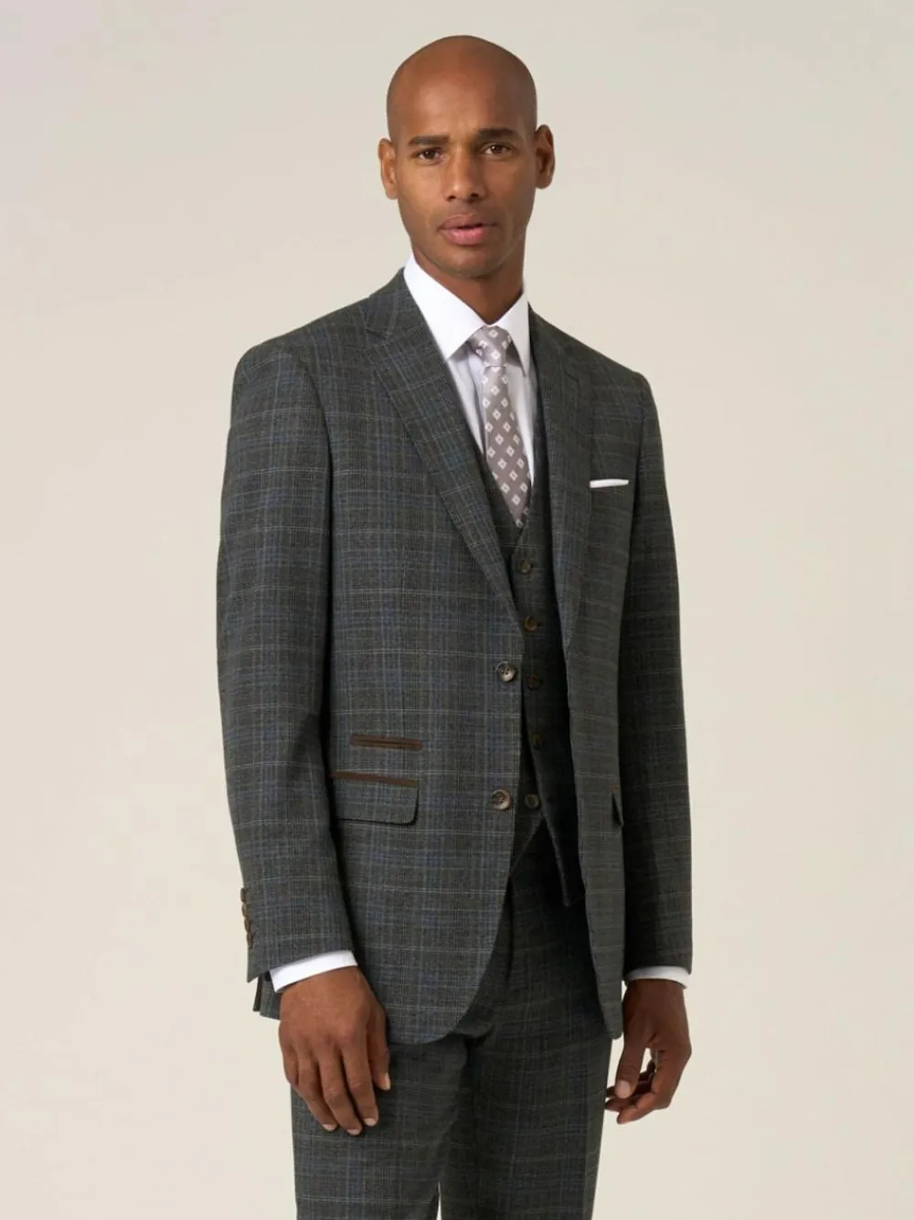 Online Skopes Grey Margrave Tailored Fit Check Suit Jacket