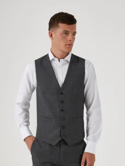 Skopes Grey Single Breasted Harcourt Single Breasted Tailored Fit Suit Waistcoat^ Vests