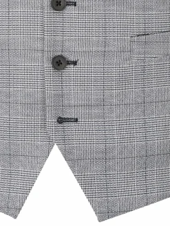 Sale Skopes Single Breasted Double Breasted Scoop Anello Suit Waistcoat Grey