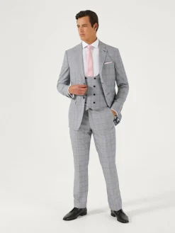 Skopes Slim Fit Anello Check Suit Jacket^ Suits & Tuxedos|Grey Suits