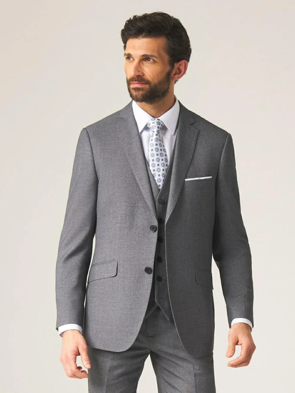 Skopes Light Grey Tailored Harcourt Suit Jacket^ Grey Suits|Suits & Tuxedos