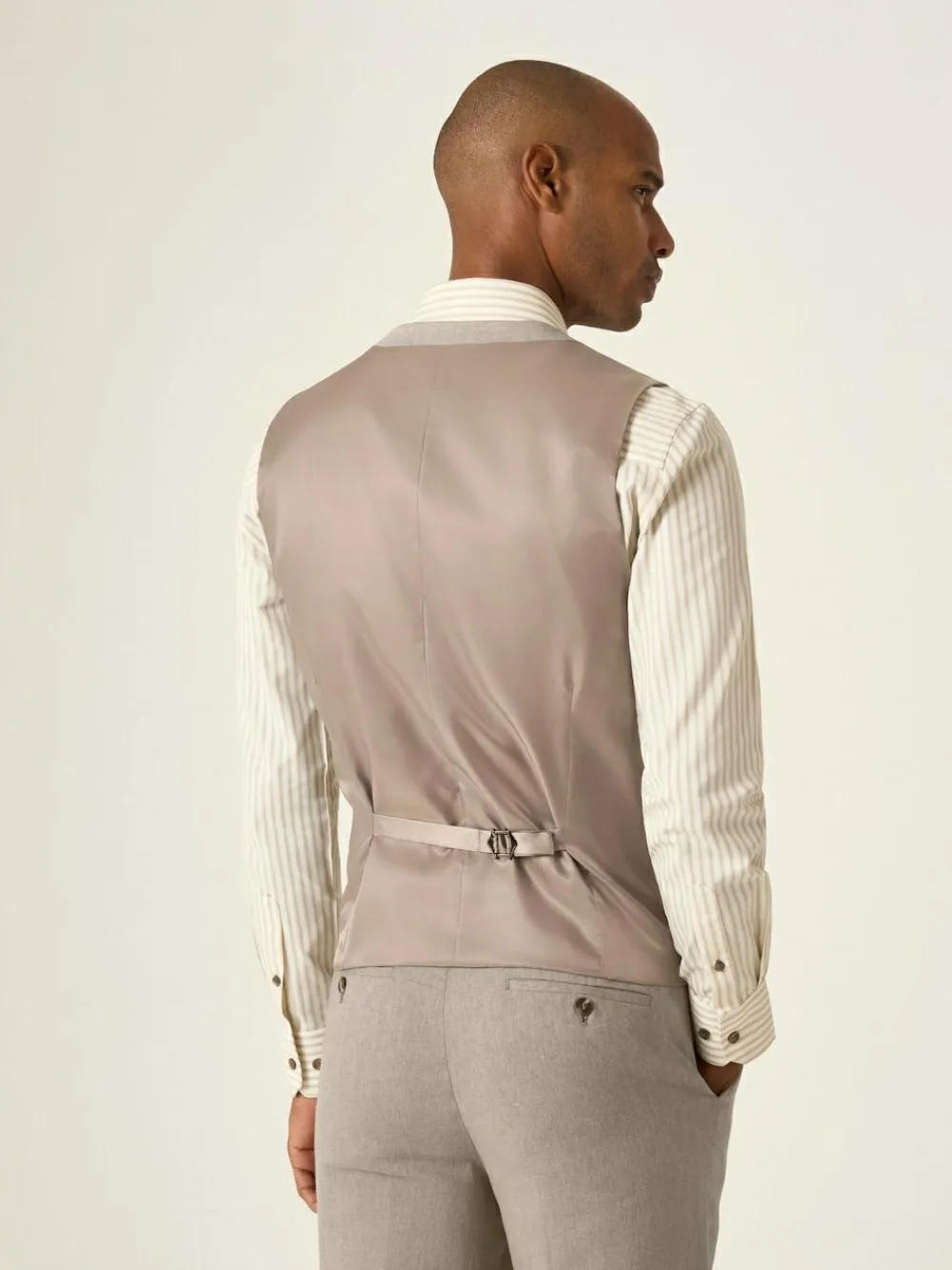 Skopes Single Breasted Tailored Fit Calvados Linen Blend Suit Waistcoat^ Vests