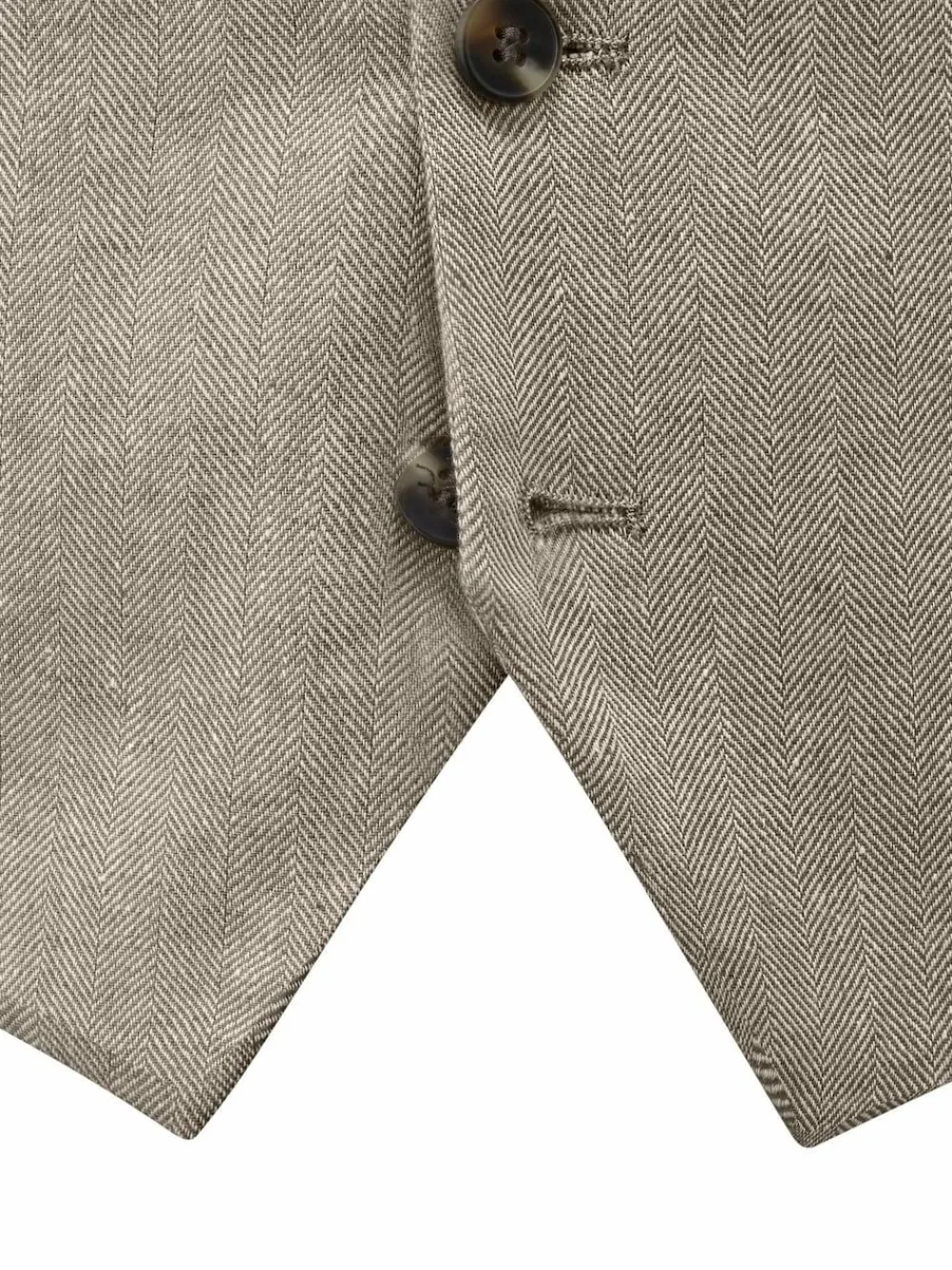 Skopes Single Breasted Tailored Fit Calvados Linen Blend Suit Waistcoat^ Vests