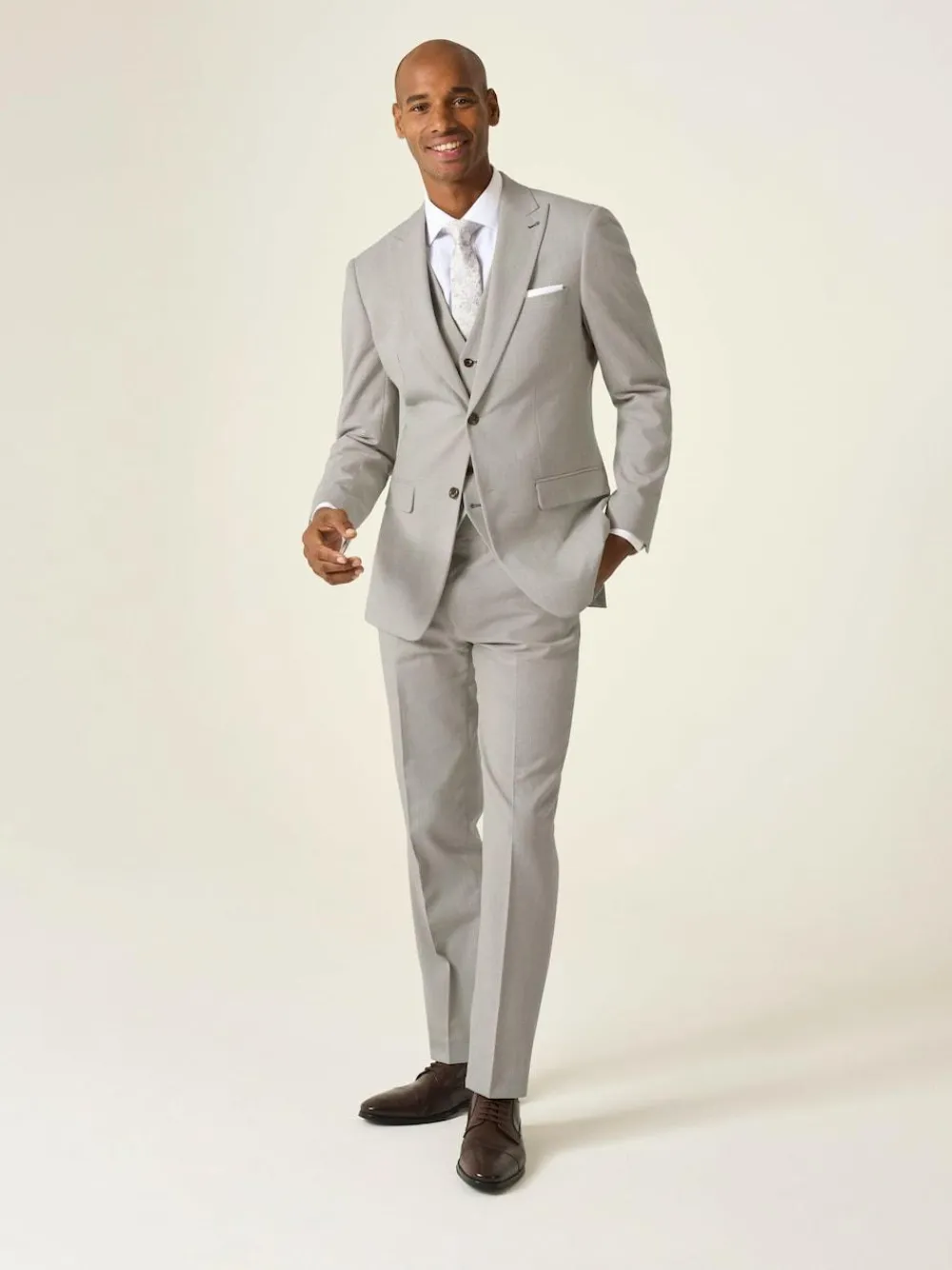 Skopes Slim Tailored Fit Redding Suit: Jacket Natural