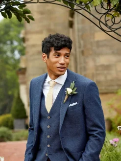 Skopes Single Breasted Jude Tweed Tailored Fit Suit Jacket^ Blue Suits