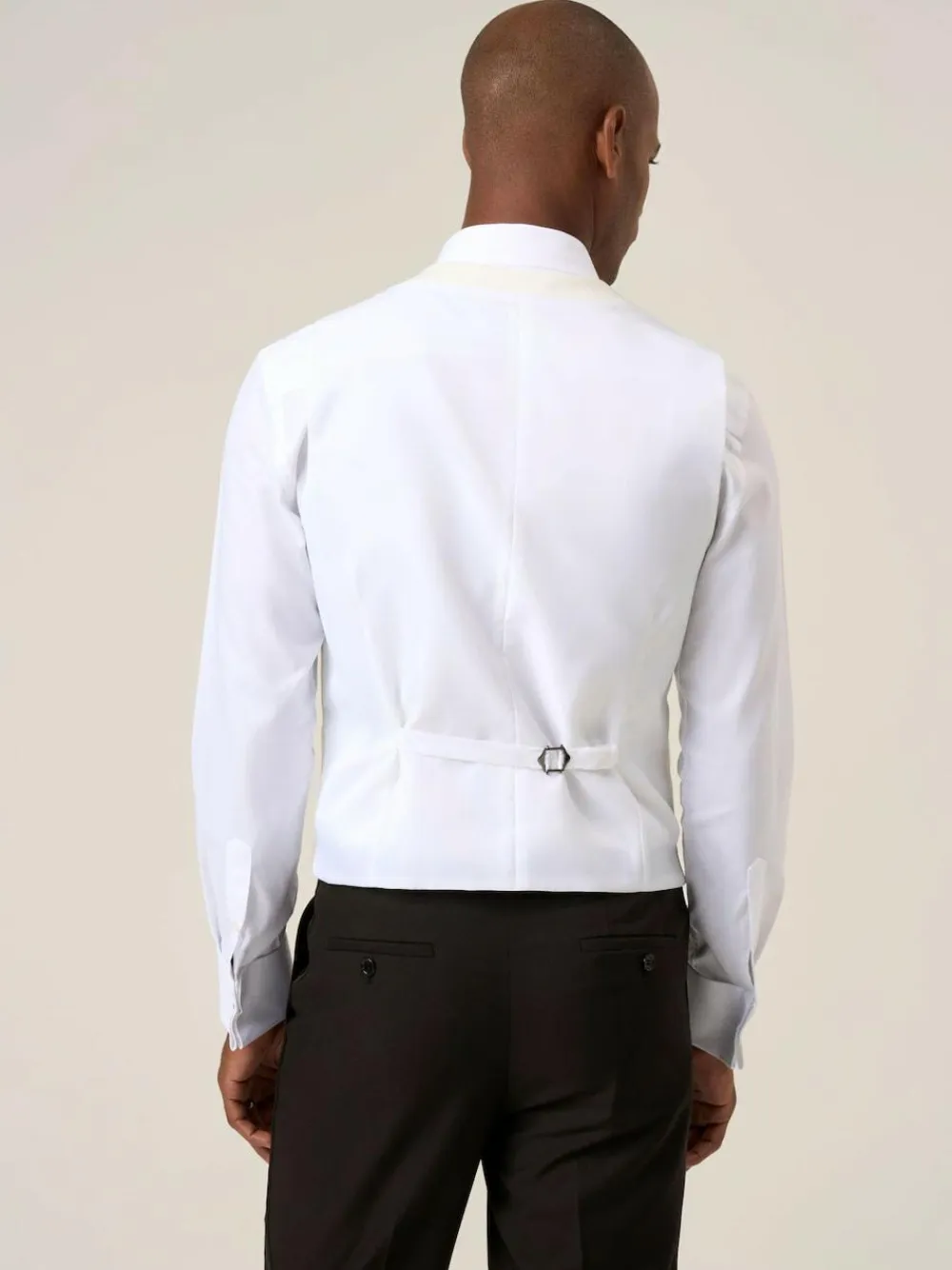 Skopes White Bogart Scoop Suit Waistcoat^ Vests