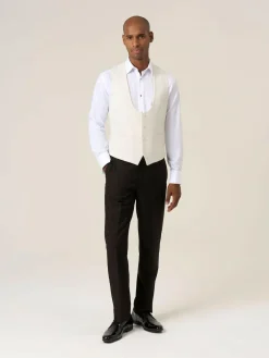 Skopes White Bogart Scoop Suit Waistcoat^ Vests