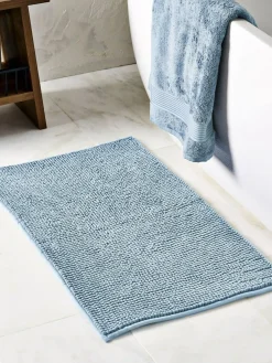 Next Slate Blue Bobble Bath Mat^ Towels & Bathmats
