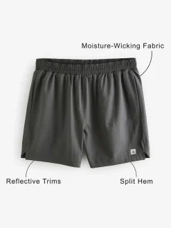 New Next 5 Inch Active Gym Sports Shorts Slate Grey