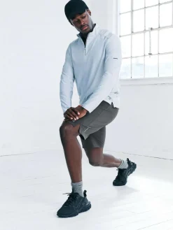 Sale Next 9 Inch Active Gym Sports Shorts Slate Grey