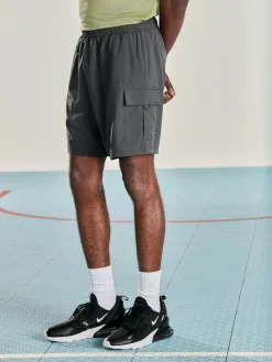 Hot Next Active Cargo Gym Training Shorts Slate Grey