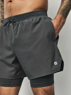 Hot Next Active 2-In-1 Shorts Slate Grey