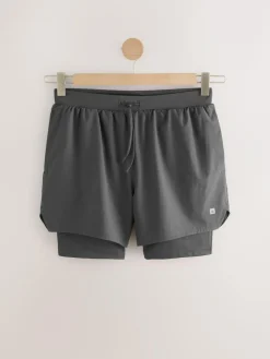 Hot Next Active 2-In-1 Shorts Slate Grey