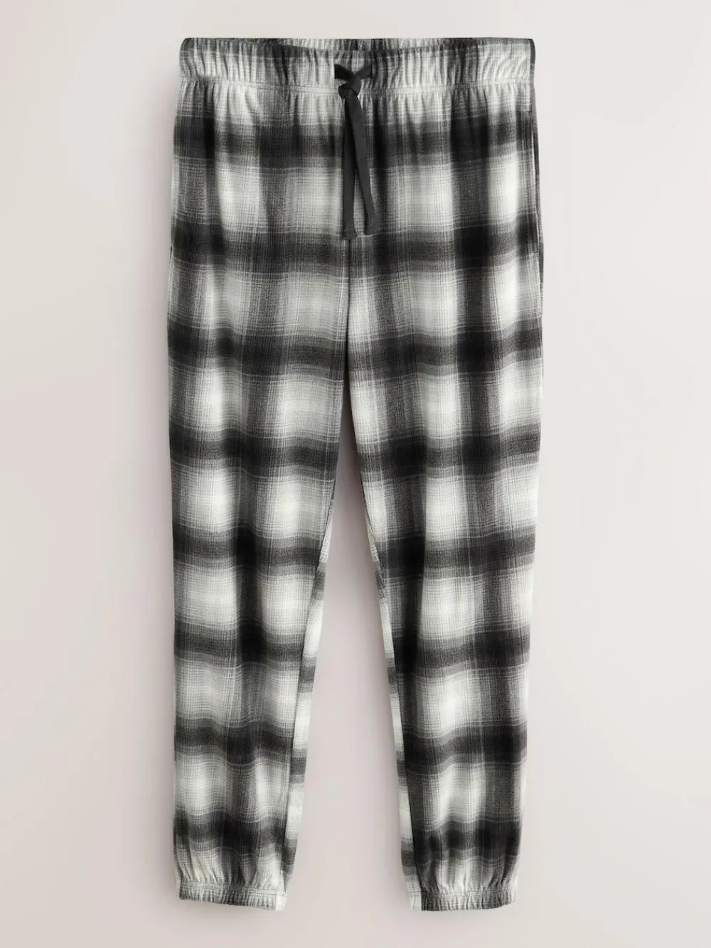 Next Slate Grey Check Motionflex Textured Cosy Long Sleeve Pyjamas Set^ Pyjamas|Nightwear