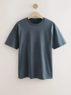 Next Slate Grey Regular Fit Signature SUPIMA® Cotton Crew Neck T-Shirt^ Tops & T-Shirts