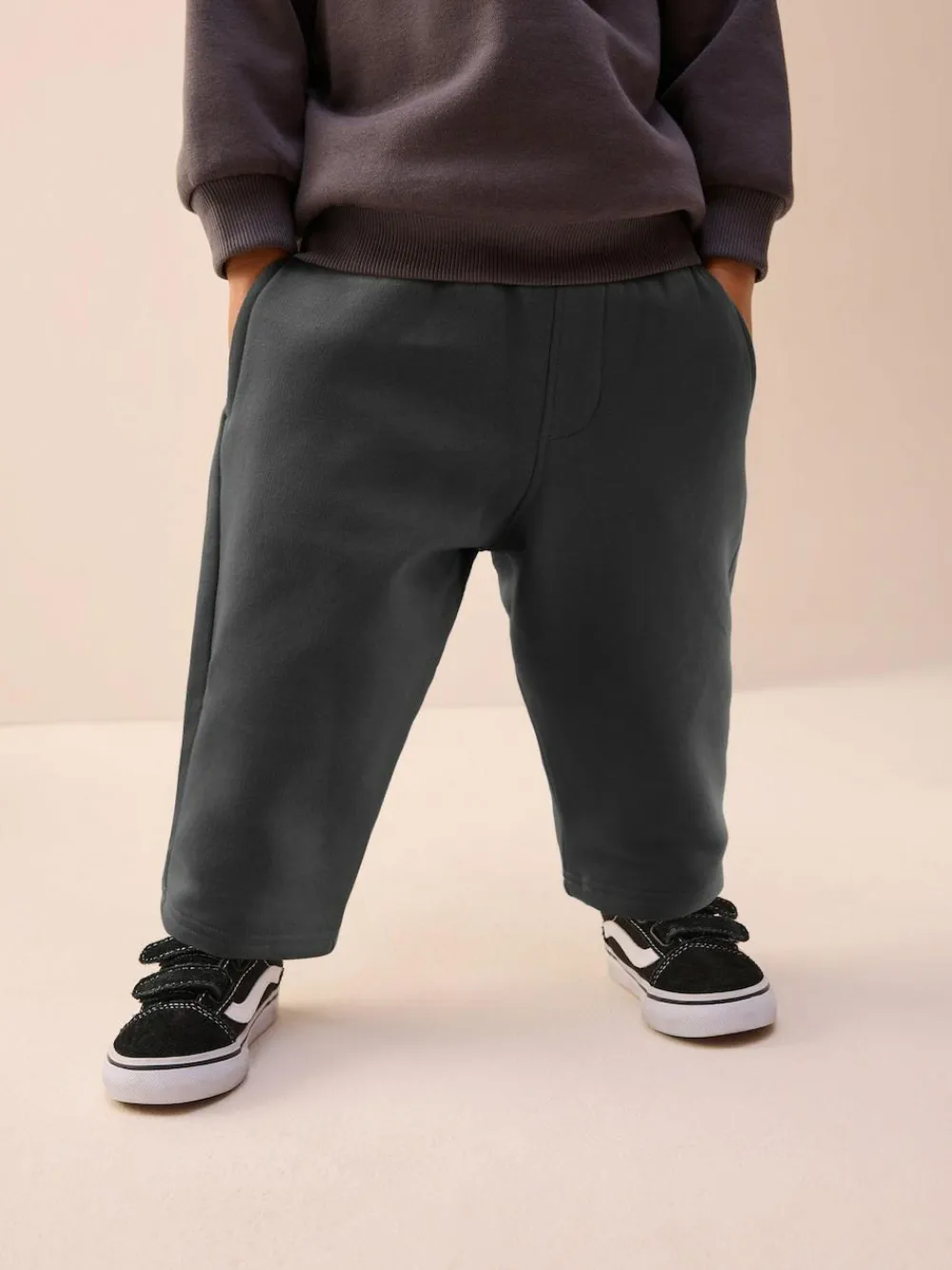Next Slate Grey Single Wide Leg Jersey Joggers (3mths-7yrs)