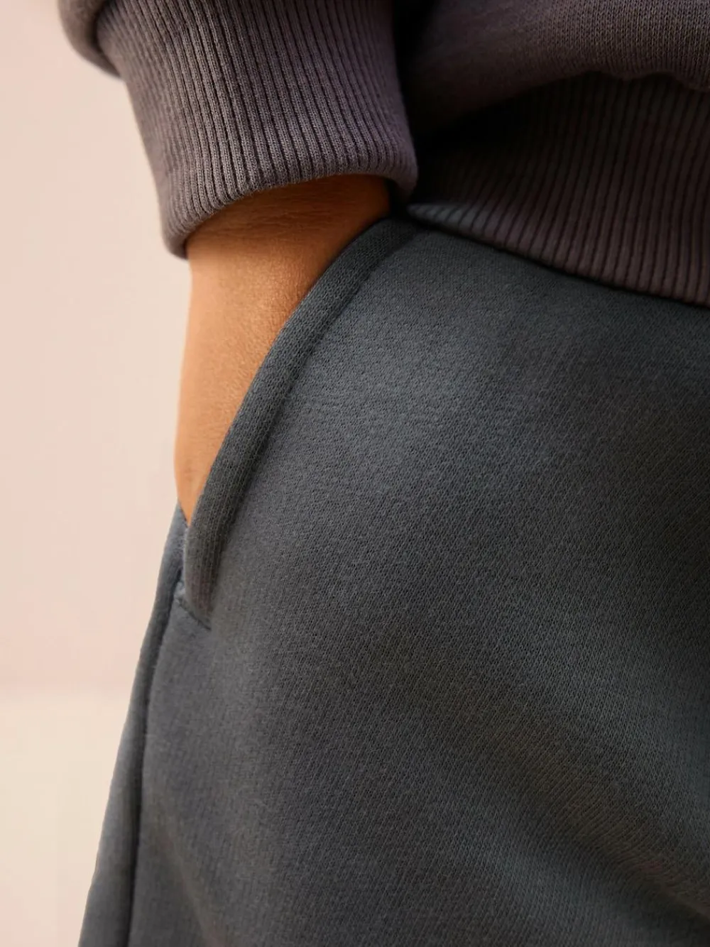 Next Slate Grey Single Wide Leg Jersey Joggers (3mths-7yrs)