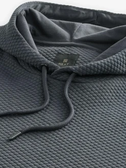 Next Slate Grey Textured Overhead Hoodie