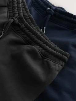 Outlet Next Slim Fit Brushback Heavyweight 2 Pack Joggers Slate Grey/Navy Blue