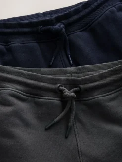 Outlet Next Slim Fit Utility Brushback Heavyweight 2 Pack Cargo Joggers Slate Grey/Navy Blue