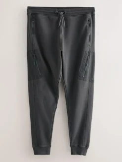 Outlet Next Slim Fit Utility Brushback Heavyweight 2 Pack Cargo Joggers Slate Grey/Navy Blue