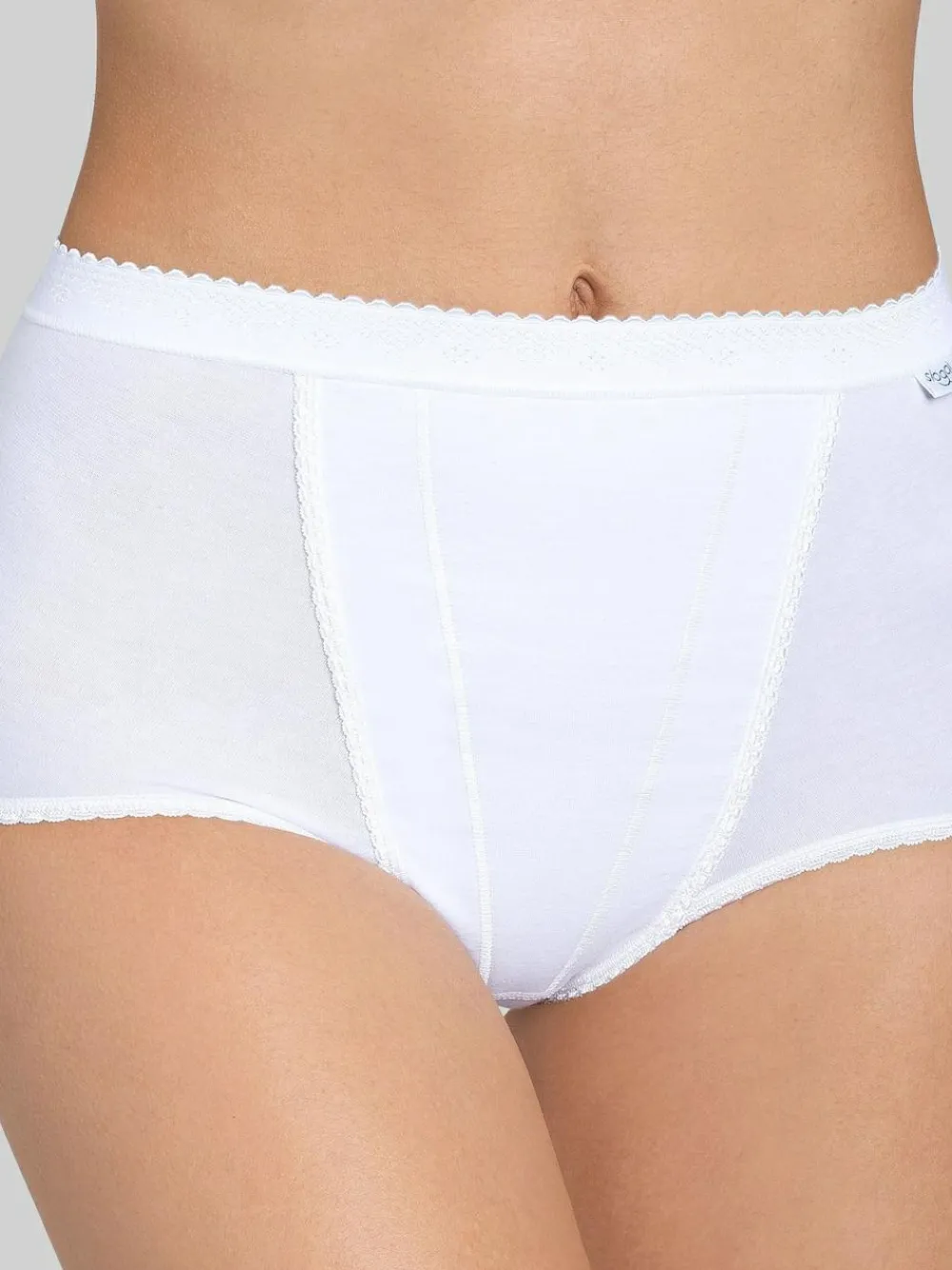 Hot Sloggi Tummy Control 2 Pack Knickers White