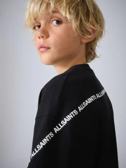 Outlet smALLSAINTS Black Logo Tape T-Shirt and Sweat Shorts Set