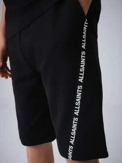 Outlet smALLSAINTS Black Logo Tape T-Shirt and Sweat Shorts Set