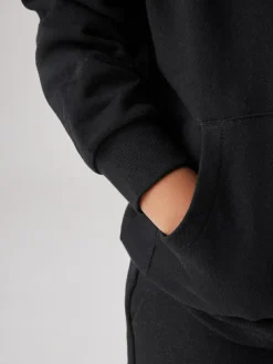 smALLSAINTS Black Oversized Underground Pullover Hoodie^BOY Sweatshirts & Hoodies