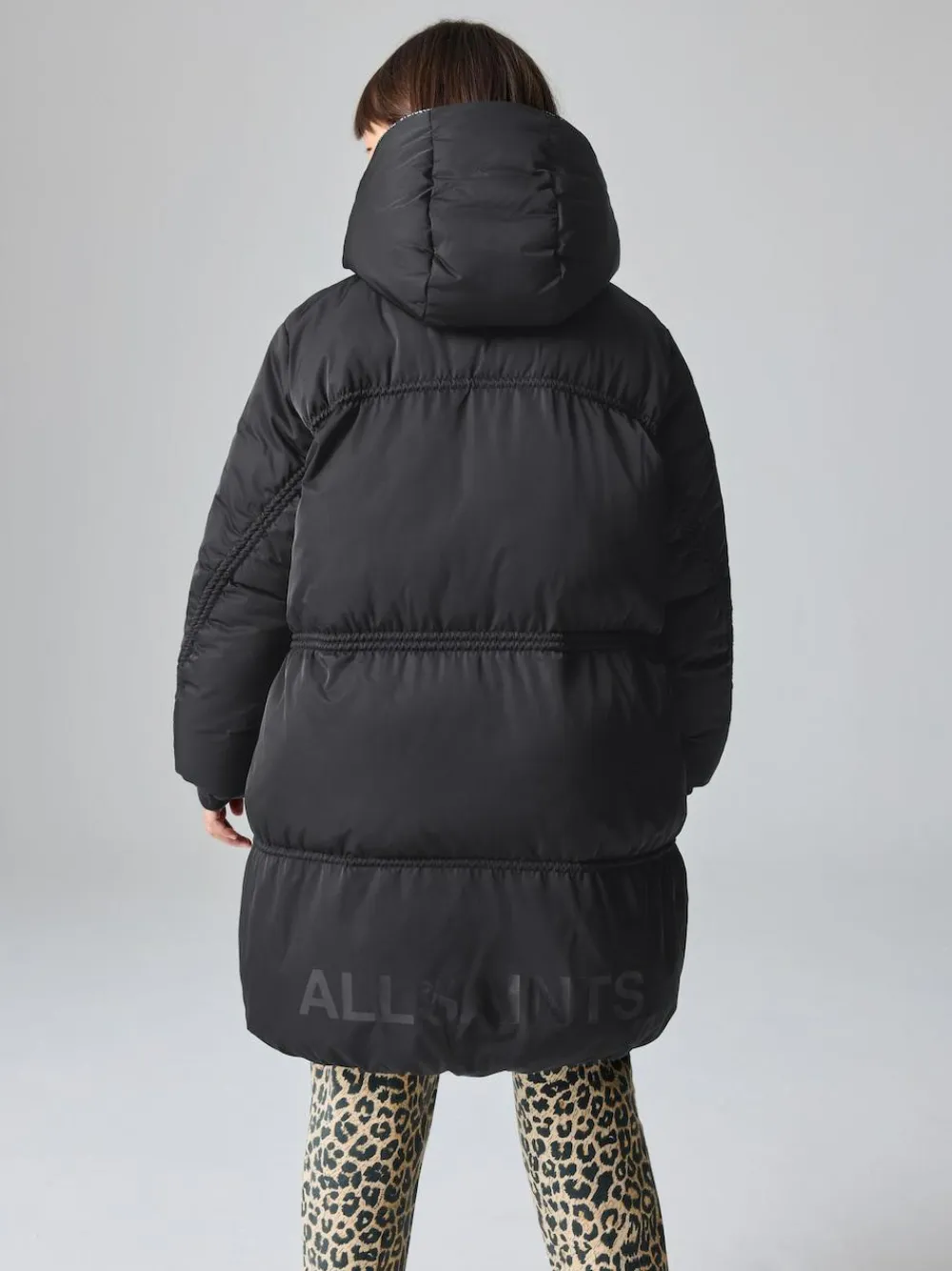 smALLSAINTS Black Ruched Longline Padded Coat^ Jackets & Coats|Snowsuits & Coats