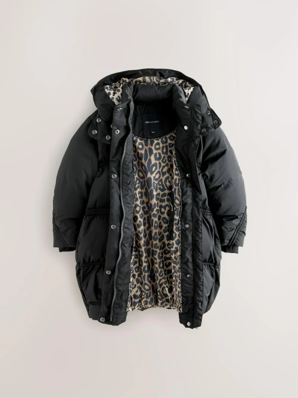 smALLSAINTS Black Ruched Longline Padded Coat^ Jackets & Coats|Snowsuits & Coats