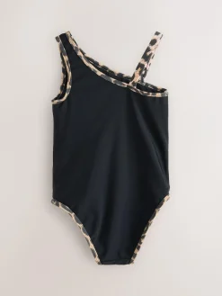 smALLSAINTS Black Tierra Logo Asymmetric Swimsuit^ Swimwear
