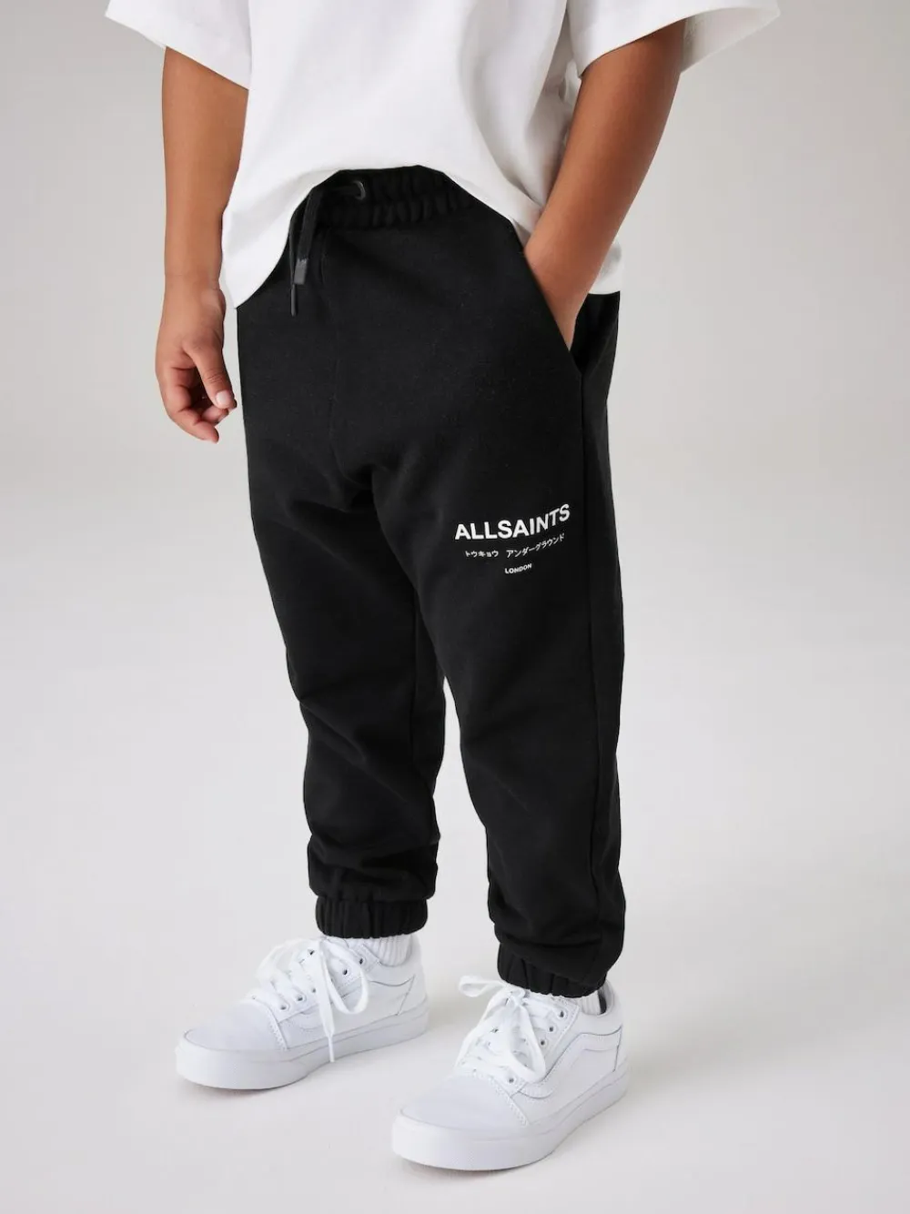 Best smALLSAINTS Underground Straight Cuffed 100% Cotton Joggers Black