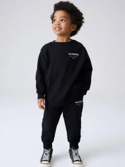 Discount smALLSAINTS Black Underground Oversized Younger Boys Sweatshirt and Joggers Set