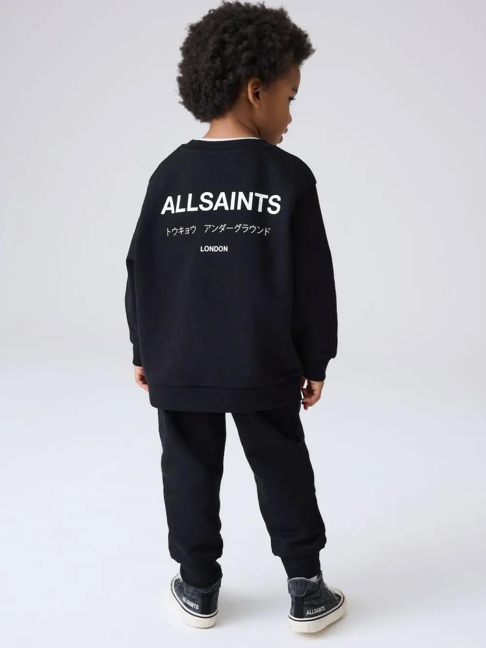 Discount smALLSAINTS Black Underground Oversized Younger Boys Sweatshirt and Joggers Set