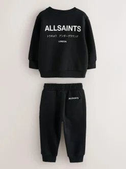 Discount smALLSAINTS Black Underground Oversized Younger Boys Sweatshirt and Joggers Set