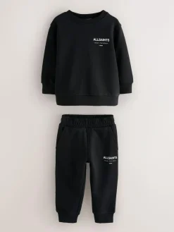 Discount smALLSAINTS Black Underground Oversized Younger Boys Sweatshirt and Joggers Set