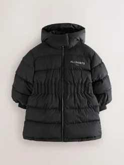 Best smALLSAINTS Black Waisted Longline Padded Coat