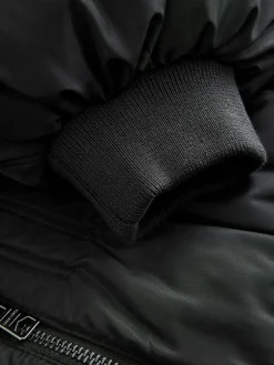 Best smALLSAINTS Black Waisted Longline Padded Coat