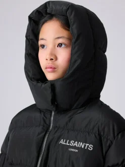 Best smALLSAINTS Black Waisted Longline Padded Coat