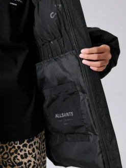 Best smALLSAINTS Black Waisted Longline Padded Coat