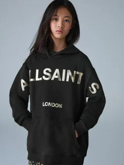 smALLSAINTS Black/Gold Biggy Oversized Pullover Hoodie^ Sweatshirts & Hoodies