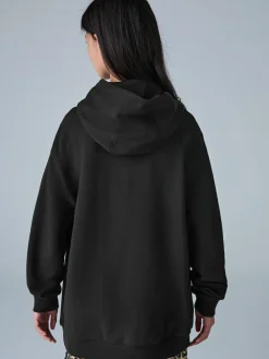 smALLSAINTS Black/Gold Biggy Oversized Pullover Hoodie^ Sweatshirts & Hoodies