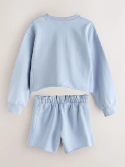 Best smALLSAINTS Blue Biggy Sweatshirt and Sweat Shorts Set